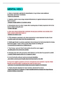 MENTAL HESI 1 &vert; VERIFIED SOLUTION 
