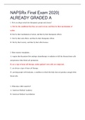 NAPSRx Final Exam 2020&vert; ALREADY GRADED A
