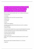 Fitour Primary personal training certification course Exam Updated 350 Questions and Answers Latest 2024&sol;2025 Solved 100&percnt;