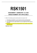 RSK1501 Assignment 1 semester 1 & 2 2021