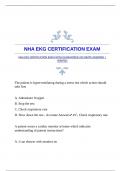NHA NOW EKG BUNDLED EXAMS WITH GUARANTEED ACCURATE ANSWERS