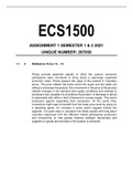 ECS1500 Assignment 1 semester 1 & 2 2021