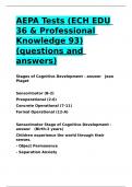 AEPA Tests &lpar;ECH EDU 36 & Professional Knowledge 93&rpar;&lpar;questions and answers&rpar;&period;