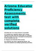 Arizona Educator Proficiency Assessments test with complete verified solutions&period;