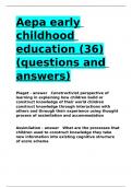 Aepa early childhood education &lpar;36&rpar;&lpar;questions and answers&rpar;&period;