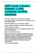 CMIT Level 1 Exam - Chapter 1 with complete verified solutions&period;