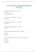 ATI - T8 &lpar;Part 1&rpar; Solved Examination 2024&sol;2025