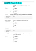 NR507 Week 6 Quiz&period; &vert; VERIFIED SOLUTION 