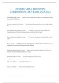 AP Stats&colon; Unit 9 Test Review Comprehensive Q&A Exam 2024&sol;2025
