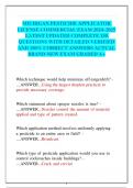MICHIGAN PESTICIDE APPLICATOR LICENSE COMMERCIAL EXAM 2024&ndash;2025 LATEST UPDATED COMPLETE 150 QUESTIONS WITH DETAILED VERIFIED AND 100&percnt; CORRECT ANSWERS ACTUAL  BRAND-NEW EXAM GRADED A&plus;