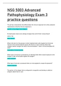 NSG 5003 / NSG5003 ADVANCED PATHOPHYSIOLOGY EXAM 3. QUESTIONS WITH ANSWERS.