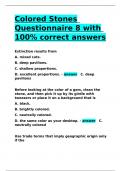 Colored Stones Questionnaire 8 with 100- correct answers&period;