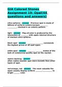 GIA Colored Stones Assignment 19 Opal&lpar;44 questions and answers&rpar;