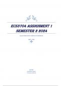 ECS3704 Assignment 1 &lpar;DETAILED ANSWERS&rpar; Semester 2 2024 - DISTINCTION GUARANTEED