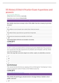 US History II Unit 4 Practice Exam 4 questions and answers&comma;100&percnt; CORRECT