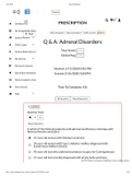 NURS 624 Adrenal Disorders Med Exam_questions,answers with rationales Explained