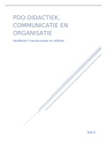 Samenvatting van PDO H7 Communicatie en reflectie