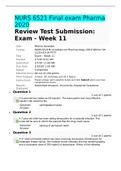 NURS 6521 Final exam Pharma 2020