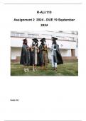 R-ALI 110 Assignment 2 &lpar;COMPLETE QUESTIONS & ANSWERS&rpar; 2024 - DUE 19 September 2024