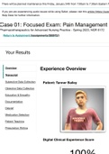 : Focused Exam: Pain Management Results | Turned In Pharmacotherapeutics for Advanced Nursing Practice - Spring 2020, NGR 6172 by tanney bailey