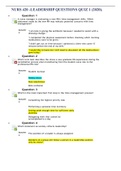 NURS 420 -LEADERSHIP QUESTIONS QUIZ 1 &lpar;2020&rpar;&period;