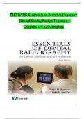 Test Bank For Essentials of Dental Radiography for Dental Assistants and Hygienists 10th Edition By Evelyn Thomson&comma; Orlen Johnson &lpar;All Chapters&comma; 100&percnt; Original Verified&comma; A&plus; Grade&rpar;