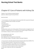 NURSING LP 1300 Chapter 67: Care of Patients with Kidney Disorders