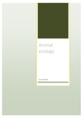 Summary of lectures Animal Ecology 