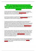 AINS 103 Exploring Commercial Insurance Latest Update 2024-2025 Actual Exam Questions and 100&percnt; Verified Correct Answers Verified by Professor