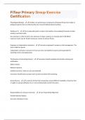 FiTour Primary Group Exercise Certification Questions and Answers Updated 2024&sol;2025 with complete solutions&period;