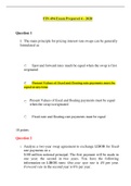 FIN 494 Exam Prepared 4&lowbar;2020 &vert; FIN494 Exam Prepared 4&lowbar;2020