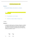 FIN 494 Exam Prepared 6&lowbar;2020&vert; FIN494 ExamPrepared 6&lowbar;2020