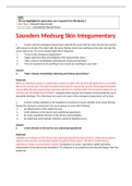 NURS 618 Saunders Medsurg Skin Integumentary- Questions and Answers