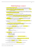 NR 601 Final Exam &lpar; version 1 & 2&rpar; &vert; STUDY PACKAGE DEAL &vert; Questions and Answers &vert; Latest Update