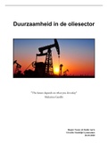 Profielwerkstuk beoordeeld met 9,2 over 'Duurzaamheid in de oliesector'