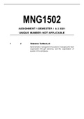MNG1502 Assignment 1 semester 1 & 2 2021