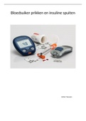 Vak verslag toedienen van insuline en het bepalen van bloedsuiker