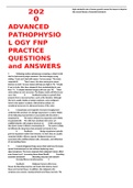 2020 ADVANCED PATHOPHYSIOLOGY HESI RN QUESTIONS and ANSWERS