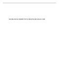  SOCIOLOGICAL PERSPECTIVE IN HEALTH AND SOCIAL CARE