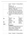 NURS 225 Chapter 7- Energy Balance