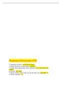NURS 225 Nutrition Proctored ATI Answers