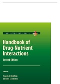 HIST 4314  Handbook of Drug-Nutrient Interactions by Boullata and Vincent 2nd Edition