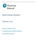 Edexcel A level Maths pure 2 MS 