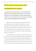 NR 451 Week 5 Discussion&comma; Core Competencies for Nurses