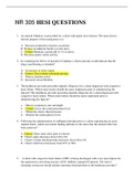 NR 305 HESI Review Questions and Answers: Complete Solution Rated A