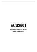 ECS2601 Assignment 1 (2021) Answers