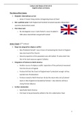 Summary English culture and history of the UK III