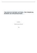 NR 630 PROJECT MANAGEMENT PAPER – THE RISE OF PATIENT SITTERS
