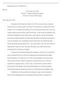 Week&lowbar;4&lowbar;&lowbar;&lowbar;Assignment&period;doc  Running Head&colon; GUN CONTROL ACT  POL 201  Gun Control Act of 1968  POL 201 &euro;&OpenCurlyDoubleQuote; American National Government University of Arizona Global Campus   Gun Control Act of 1968  The purpose of the Federal Gun Control Act of 1968 was to prev