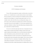 SCI_207_Week_5_Final_Paper.docx  SCI 207  The Journey to Sustianibilty  SCI 207: Our Dependance on the Environment  The year is 2090, and most people dont remember a world where there was waste but let me tell you.  I do.  I remember when we as a nation w